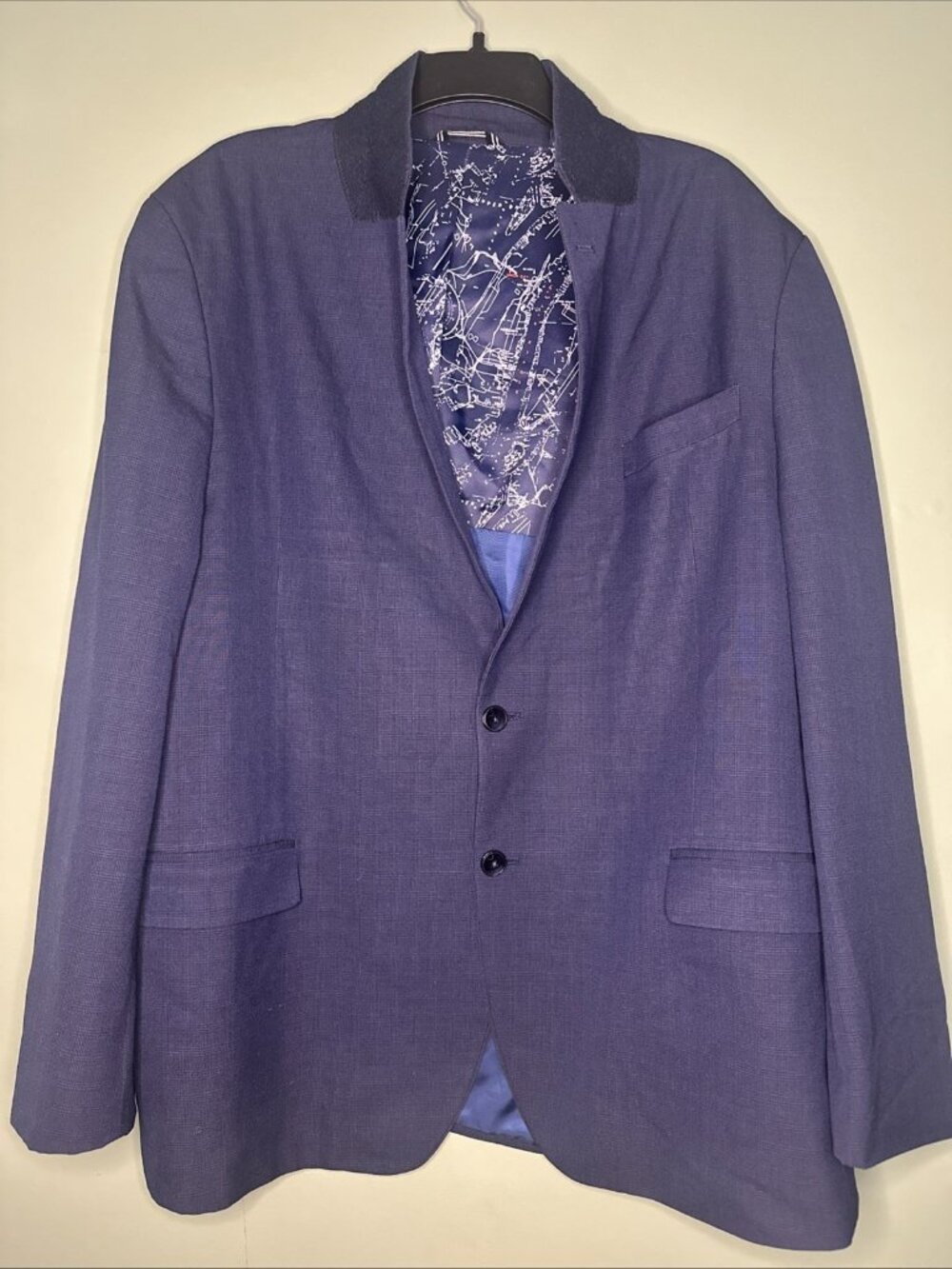 Nautica Navy Blue Men’s Sport Coat 48R Blazer Jacket Preppy Business